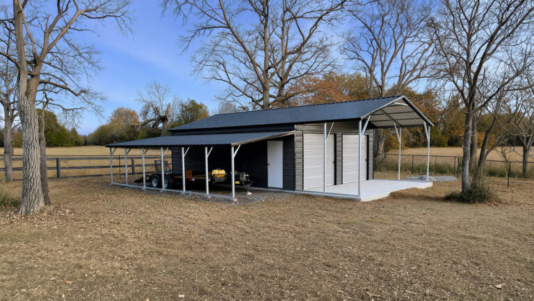 24x40 Vertical Roof Metal Garage