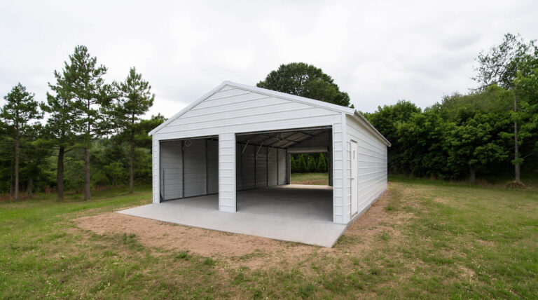 24x45 Vertical Roof Metal Garage