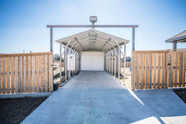 24x50 Vertical Roof Metal Garage