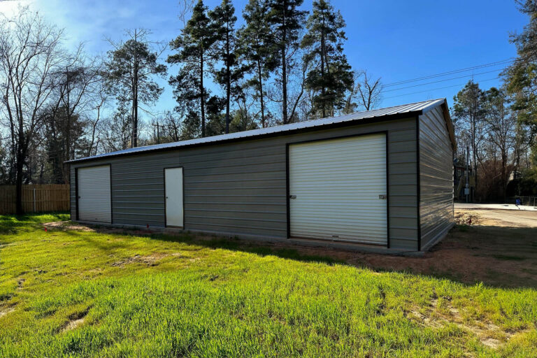 24x50 Vertical Roof Metal Garage