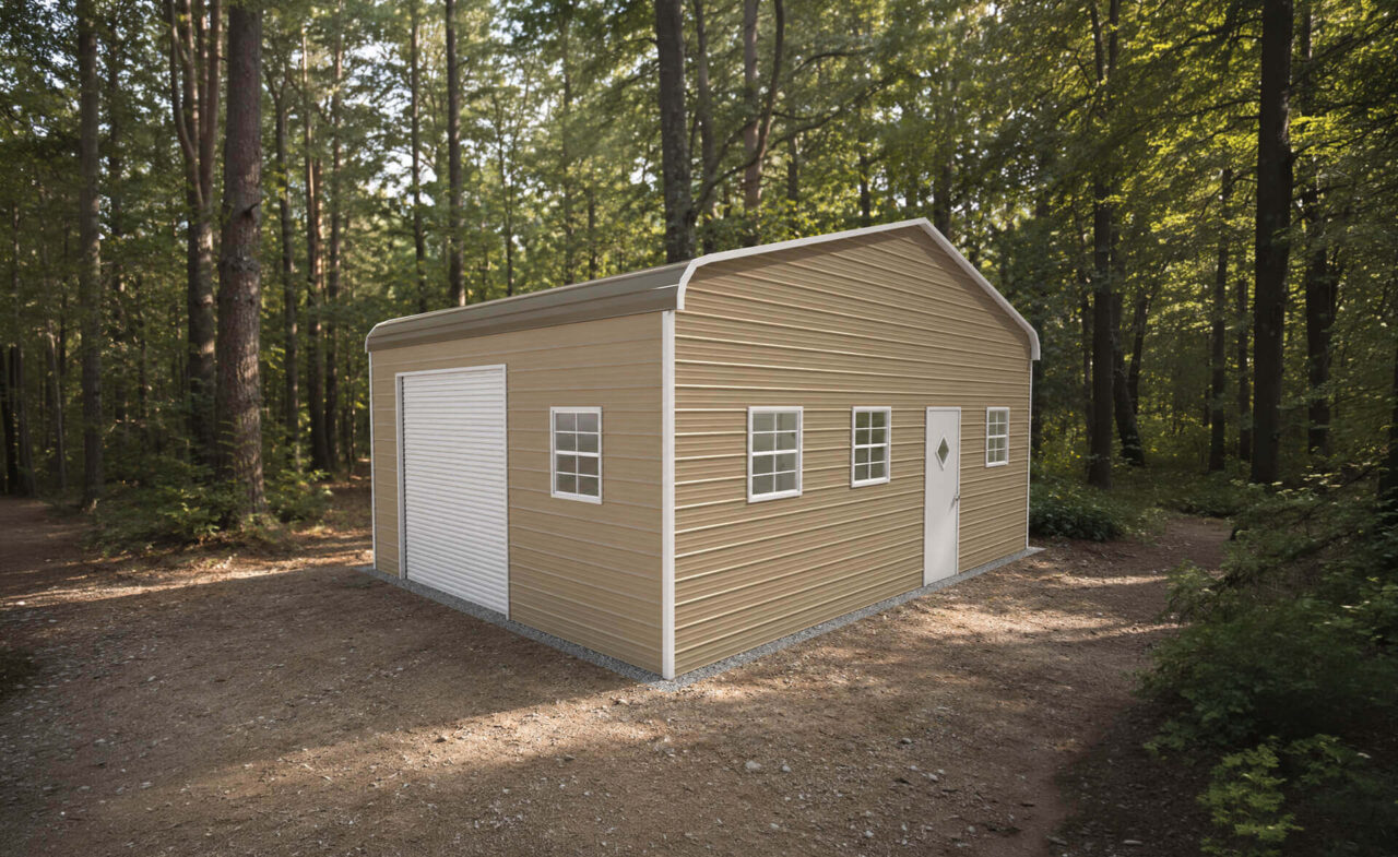26x20 Regular Triple Wide Metal Garage