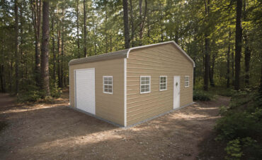 26x20 Regular Roof Triple Wide Metal Garage