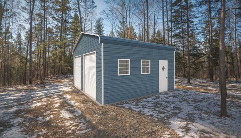 26x20 Regular Triple Wide Metal Garage