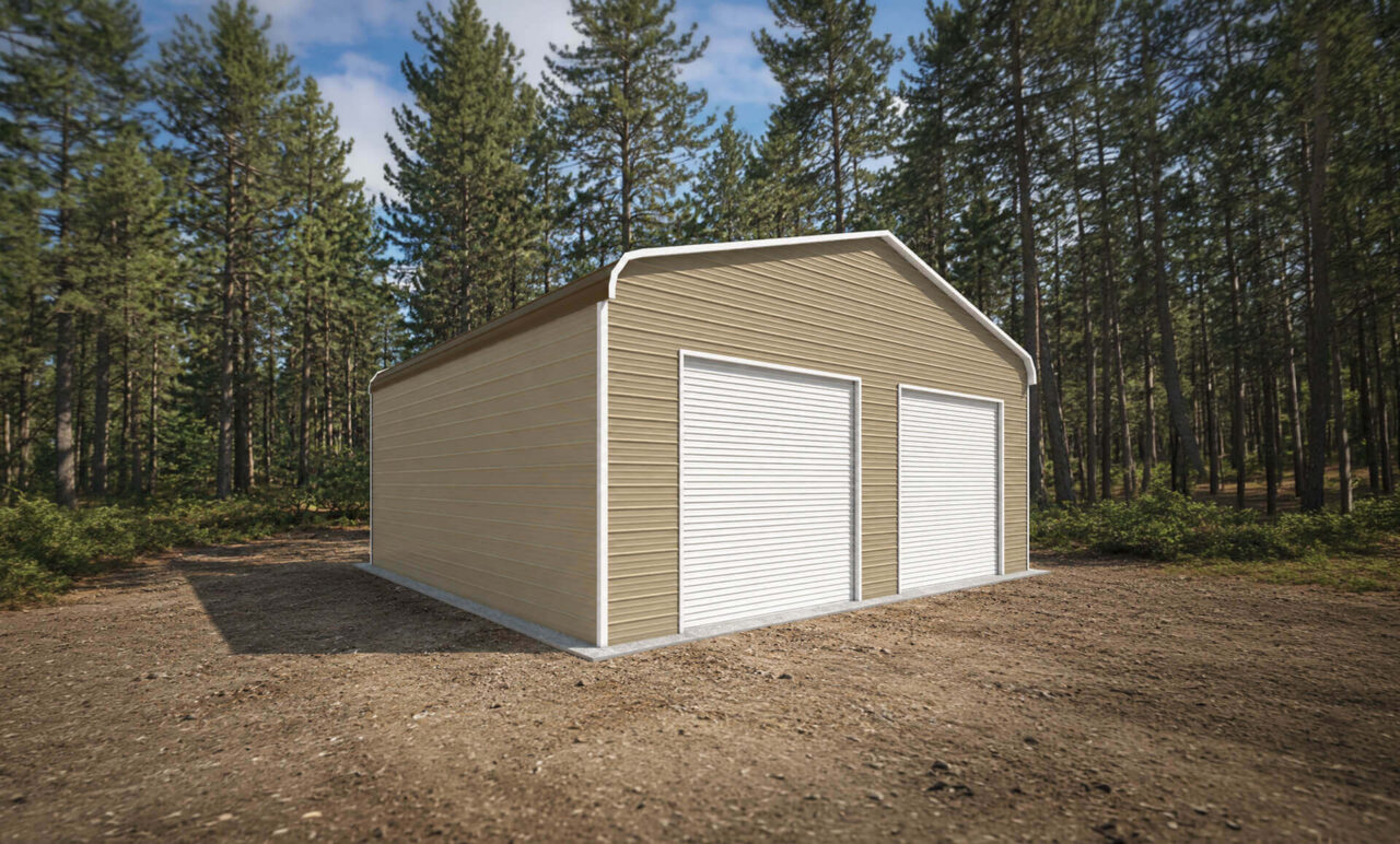 26x25 Regular Triple Wide Metal Garage