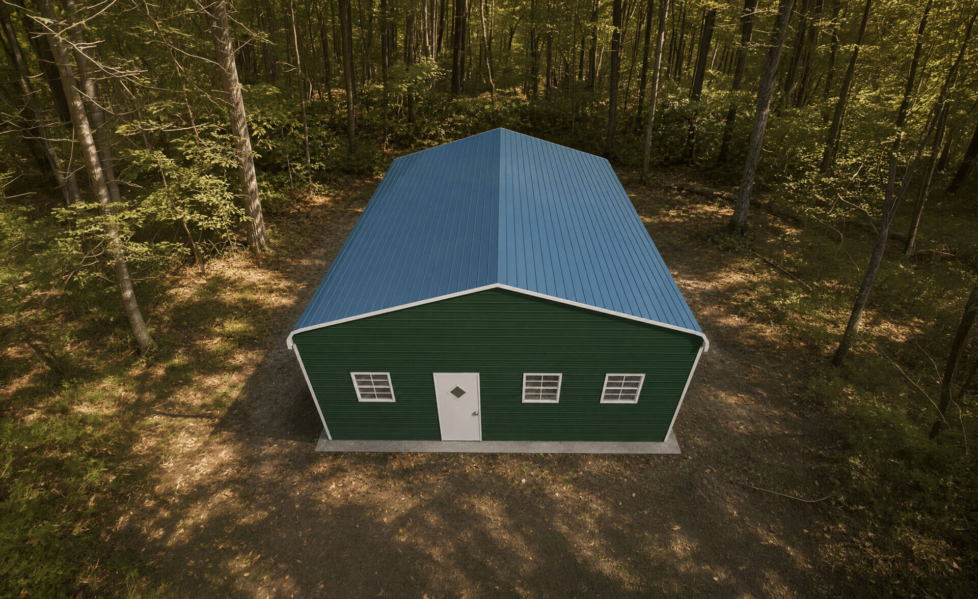 26x25 Regular Roof Triple Wide Metal Garage - Alan's Factory Outlet
