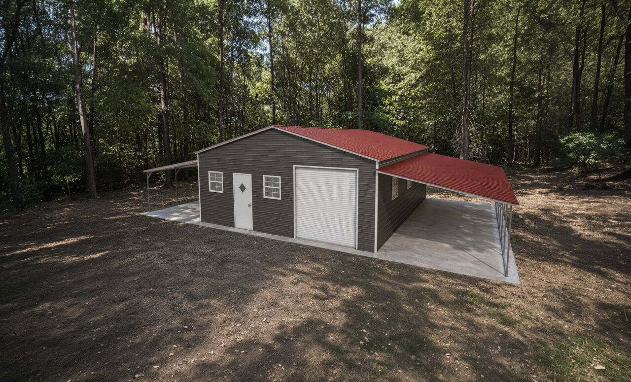 26x30 Vertical Triple Wide Metal Garage