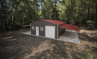 26x30 Vertical Roof Triple Wide Metal Garage