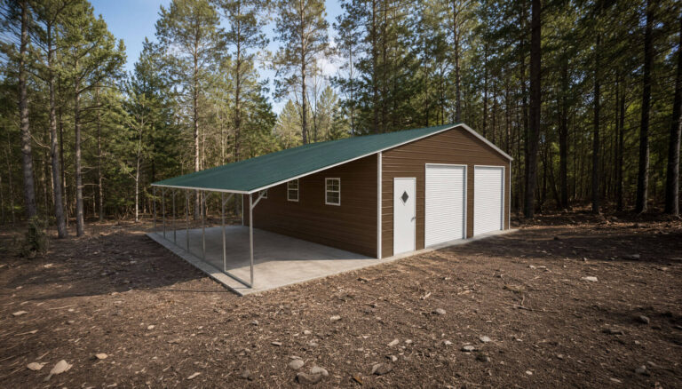 26x30 Vertical Triple Wide Metal Garage