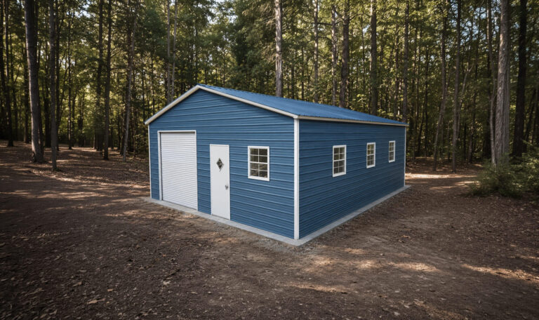 26x30 Vertical Triple Wide Metal Garage