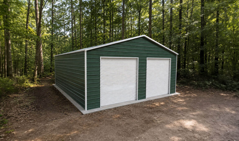 26x30 Vertical Triple Wide Metal Garage