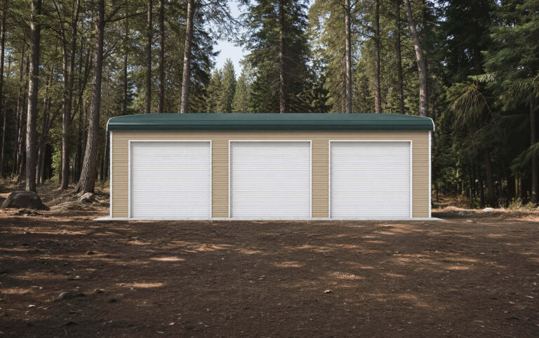 26x35 Regular Triple Wide Metal Garage