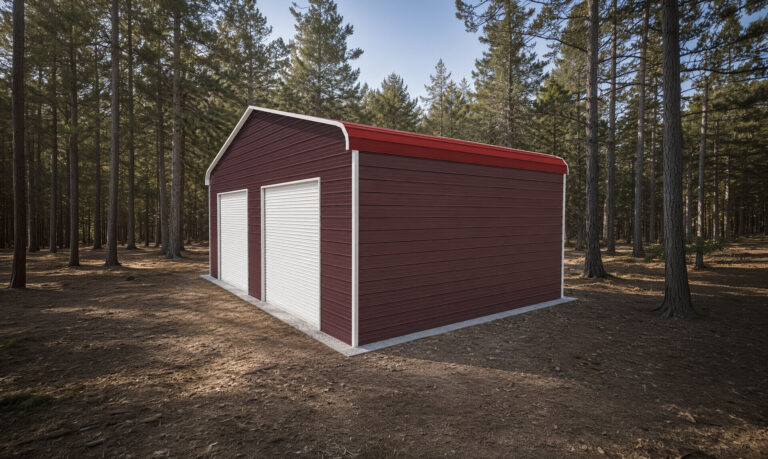 28x20 Regular Triple Wide Metal Garage