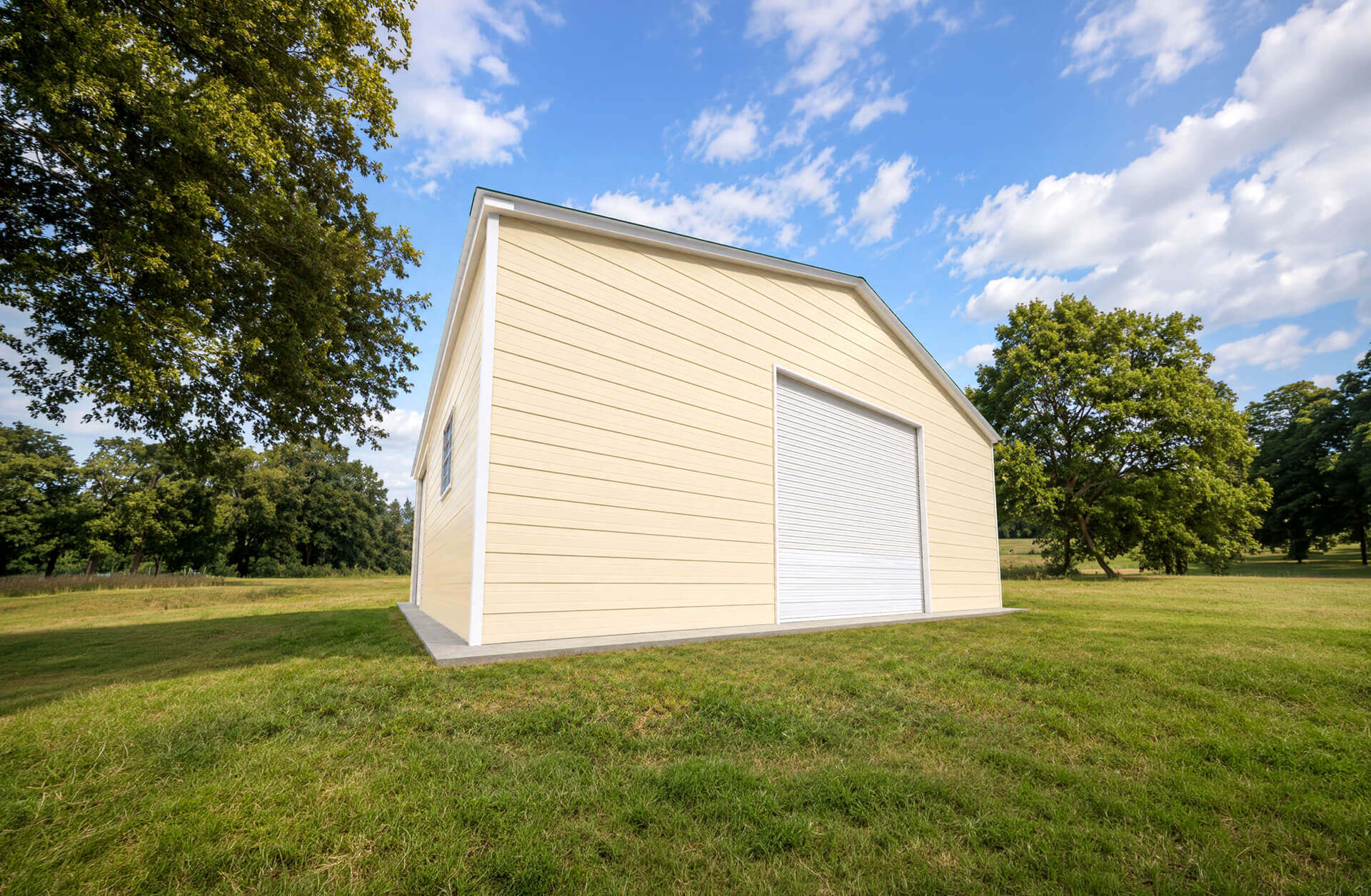 28x30 Vertical Roof Triple Wide Metal Garage - Alan's Factory Outlet