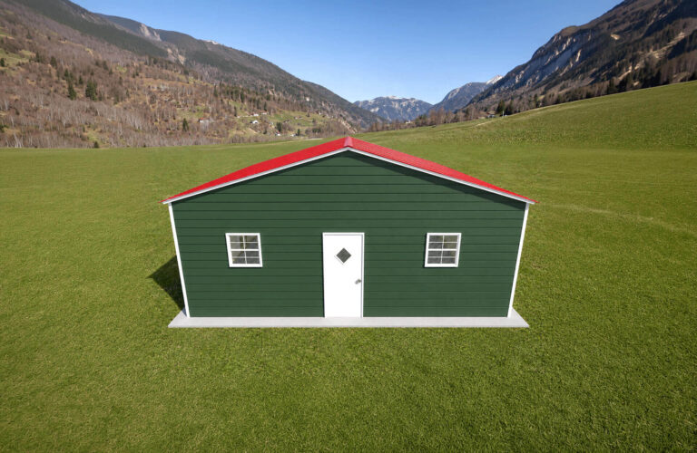 28x30 Vertical Triple Wide Metal Garage