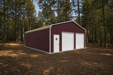 28x35 Regular Roof Triple Wide Metal Garage