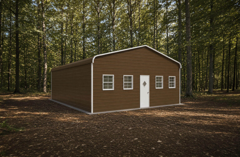 28x35 Regular Triple Wide Metal Garage