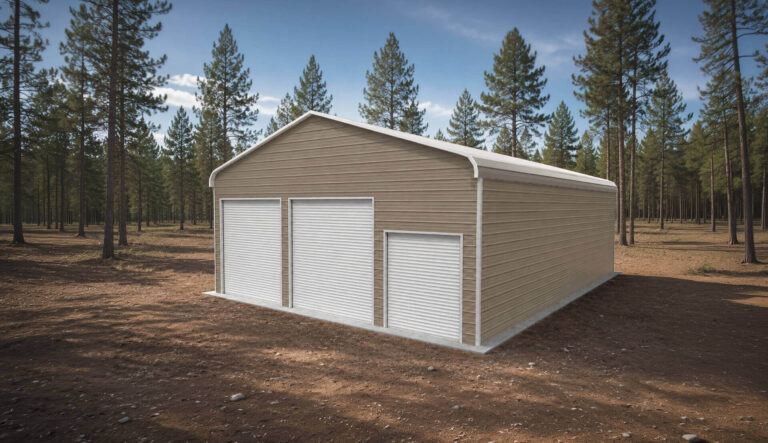 28x35 Regular Triple Wide Metal Garage