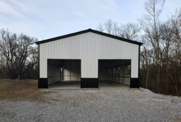 28x35 Vertical Roof Triple Wide Metal Garage