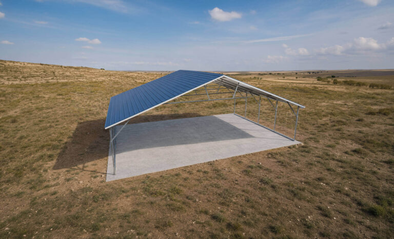 30x20 Boxed Eave Triple Wide Steel Carport
