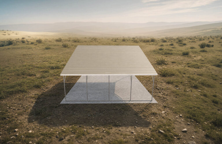 30x20 Boxed Eave Triple Wide Steel Carport
