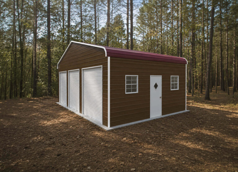30x20 Regular Triple Wide Metal Garage
