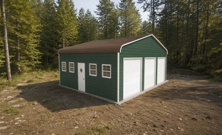 30x25 Regular Triple Wide Metal Garage