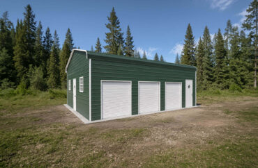 30x30 Regular Roof Triple Wide Metal Garage