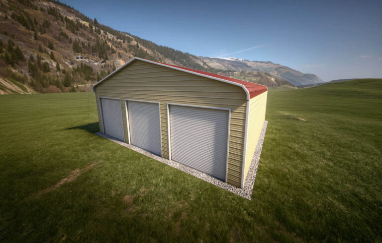 30x30 Regular Triple Wide Metal Garage