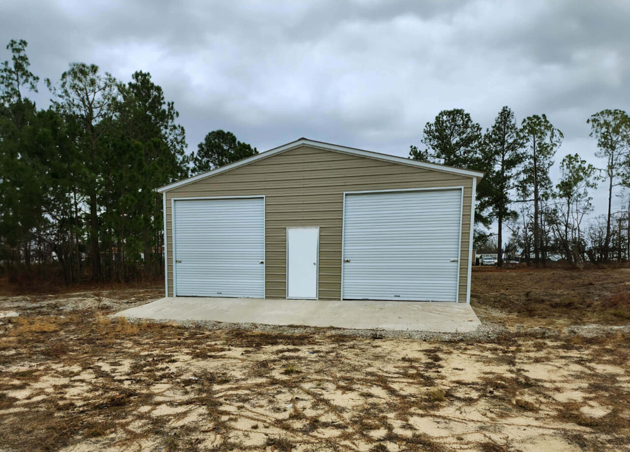 30x30 Vertical Triple Wide Metal Garage