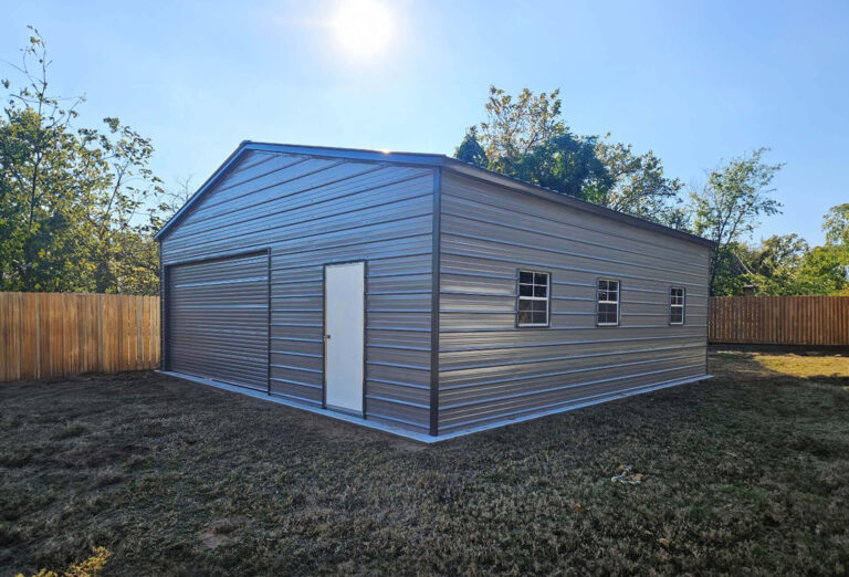 30x30 Vertical Triple Wide Metal Garage