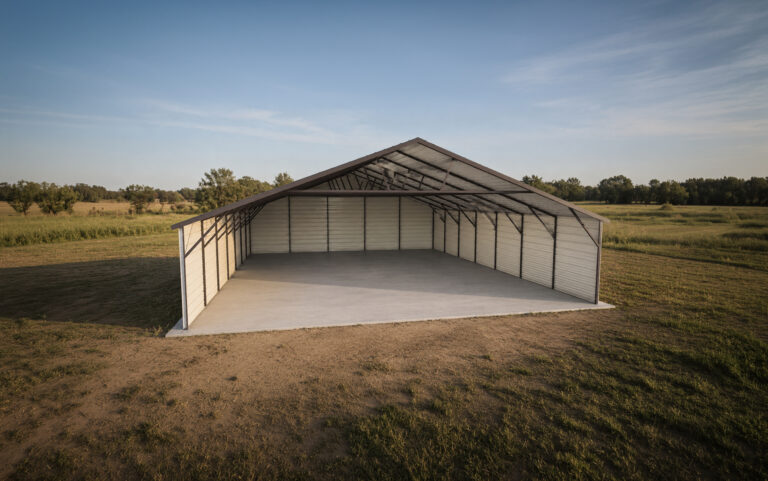 30x35 Boxed Eave Triple Wide Steel Carport