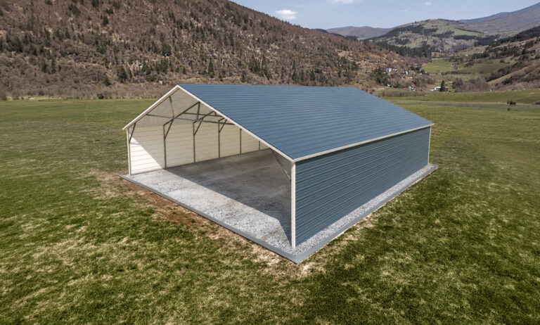 30x35 Boxed Eave Triple Wide Steel Carport