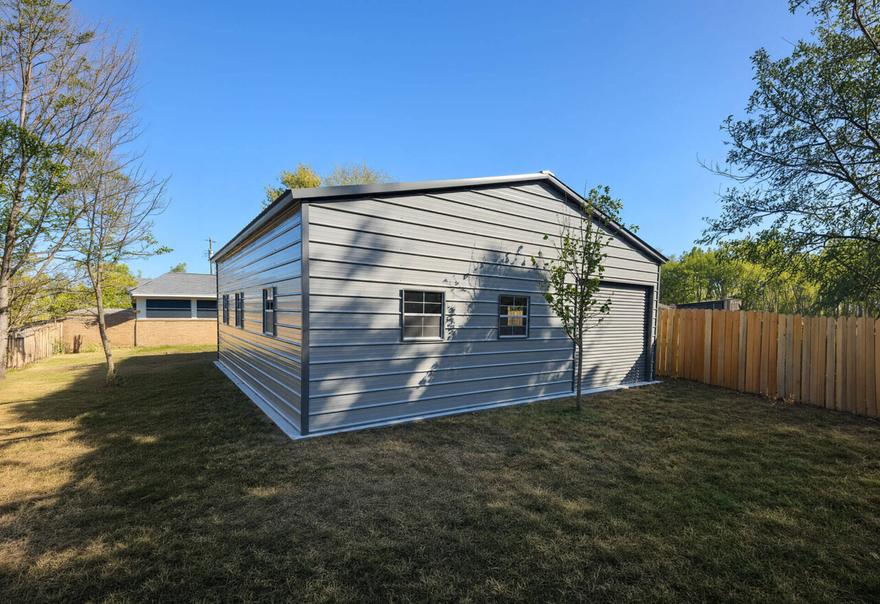 30x35 Vertical Triple Wide Metal Garage