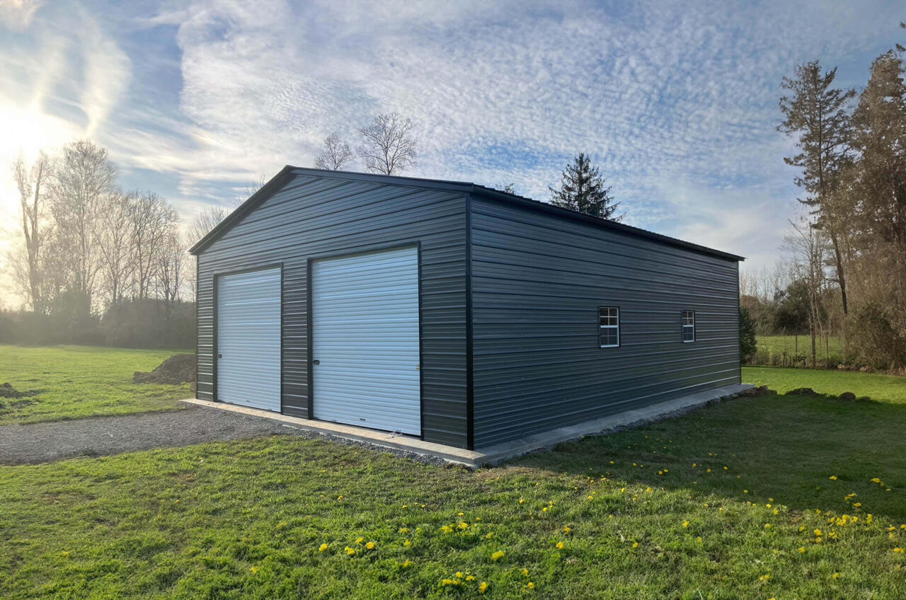 30x40 Vertical Triple Wide Metal Garage