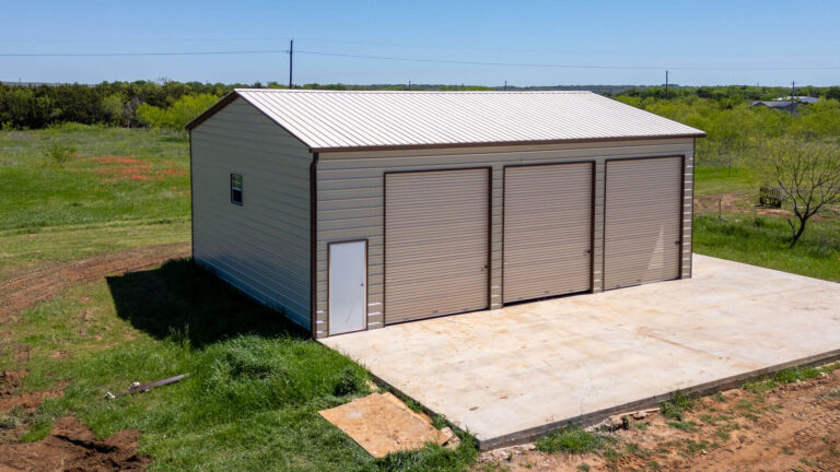 30x40 Vertical Triple Wide Metal Garage