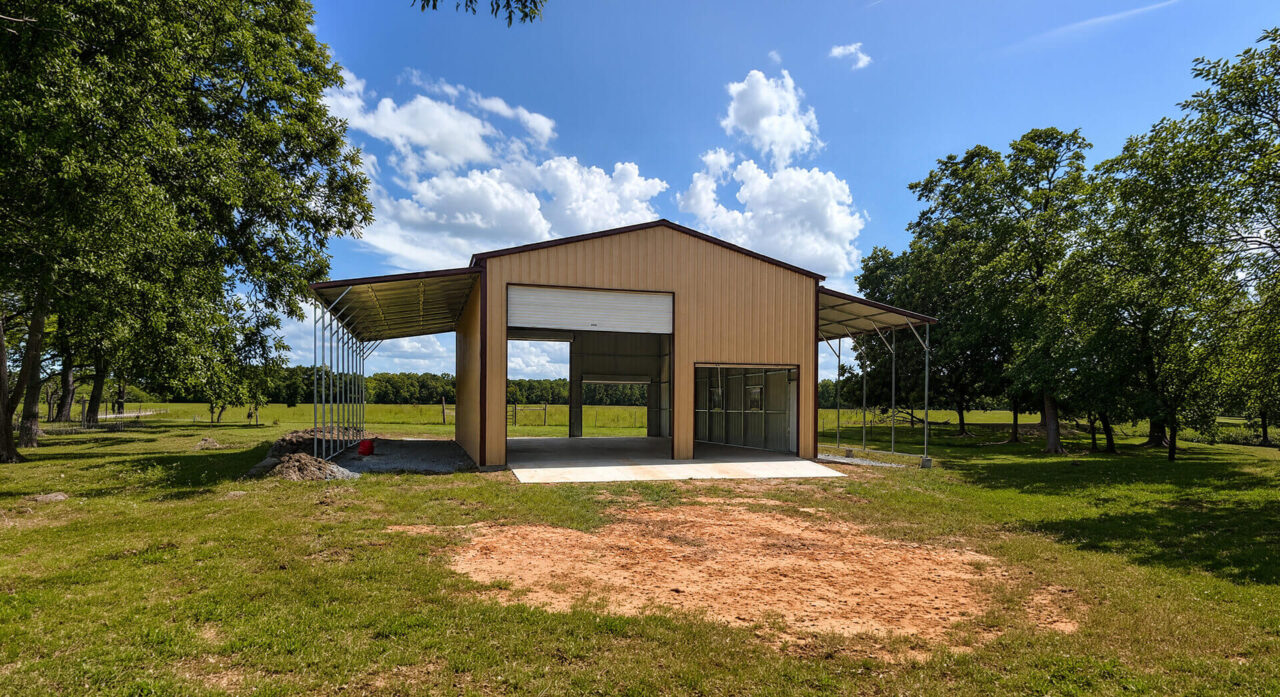 30x45 Vertical Triple Wide Metal Garage