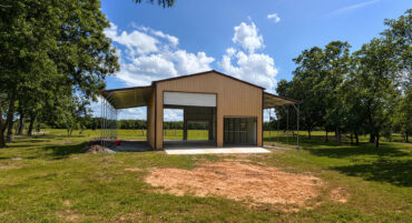 30x45 Vertical Roof Triple Wide Metal Garage