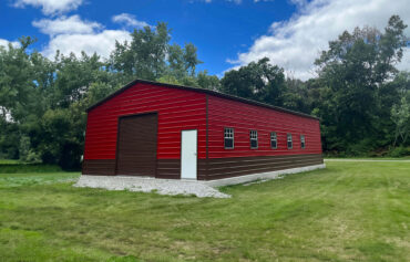 30x50 Vertical Roof Triple Wide Metal Garage