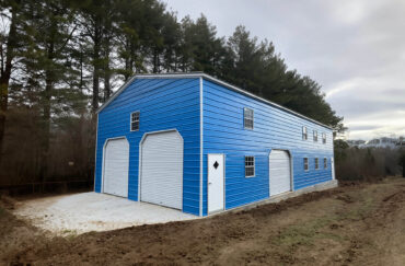 30x60 Vertical Roof Triple Wide Metal Garage