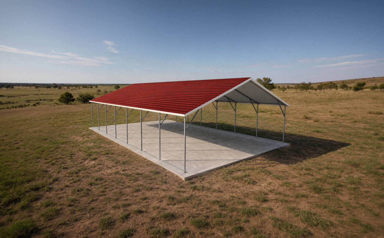 22x35 Boxed Eave Style Carport