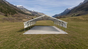 26x30 Boxed Eave Roof Triple Wide Steel Carport
