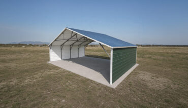 28x20 Boxed Eave Roof Triple Wide Steel Carport