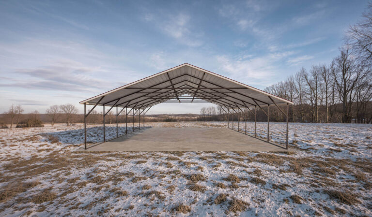 28x30 Boxed Eave Triple Wide Steel Carport
