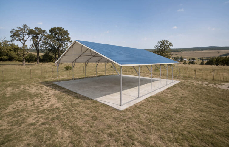 28x30 Boxed Eave Triple Wide Steel Carport