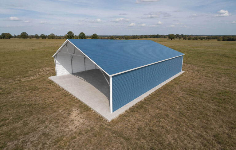 28x35 Boxed Eave Triple Wide Steel Carport